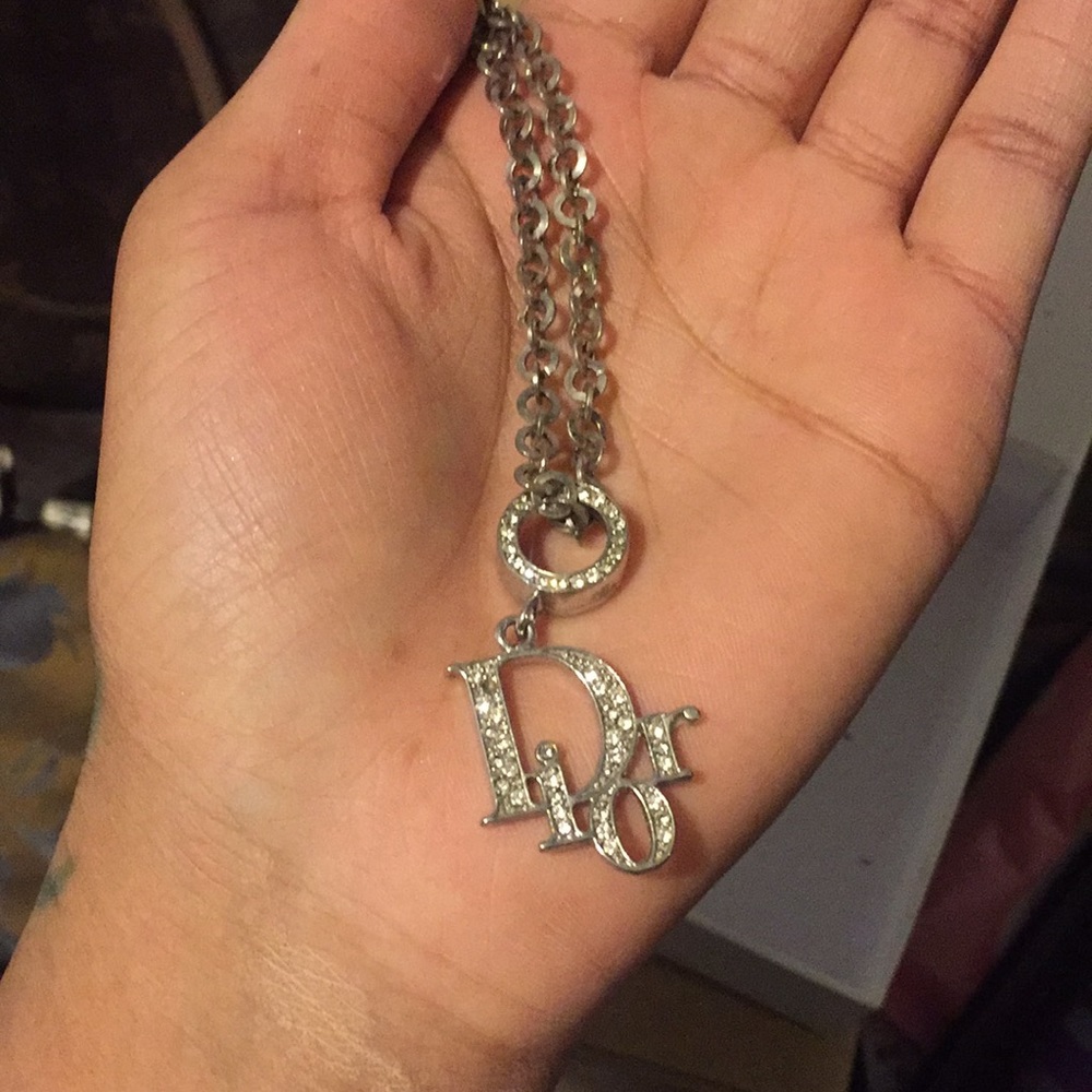 Dior logo necklace